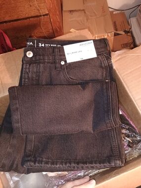 Arizona Jean Company 90's Wide Leg Jeans in Charcoal